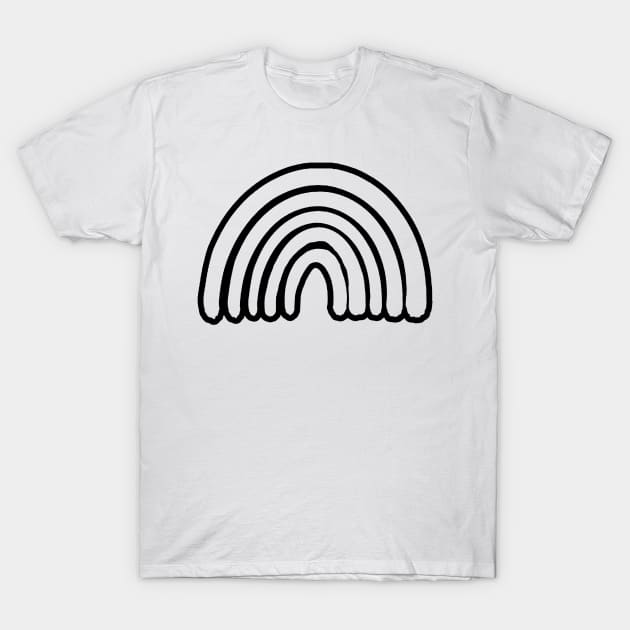 black rainbow aesthetic T-Shirt by ceklishop